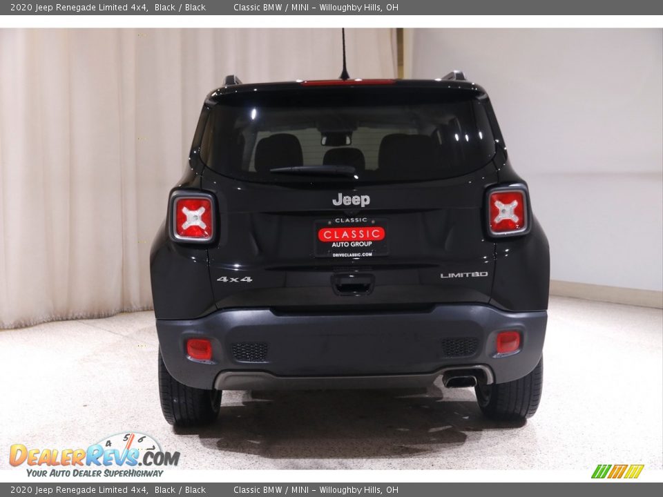 2020 Jeep Renegade Limited 4x4 Black / Black Photo #20