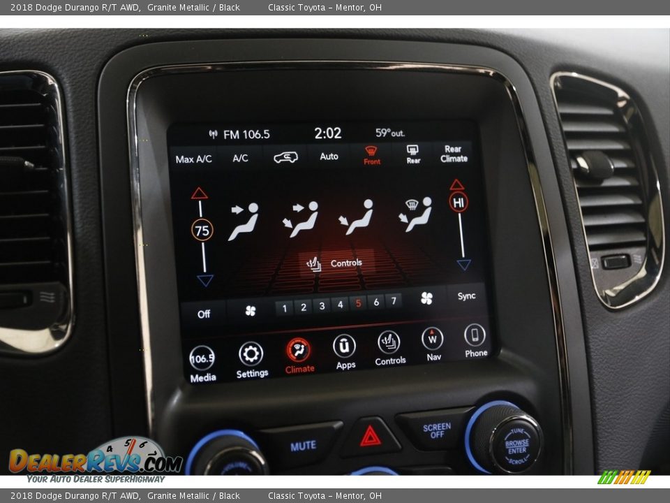 2018 Dodge Durango R/T AWD Granite Metallic / Black Photo #10