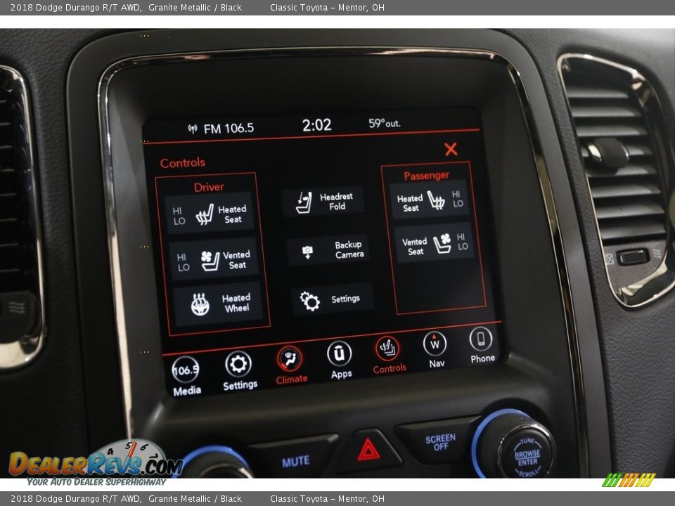 2018 Dodge Durango R/T AWD Granite Metallic / Black Photo #11