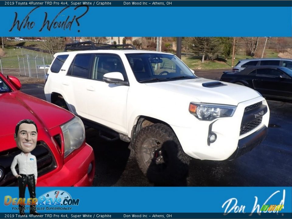 2019 Toyota 4Runner TRD Pro 4x4 Super White / Graphite Photo #1