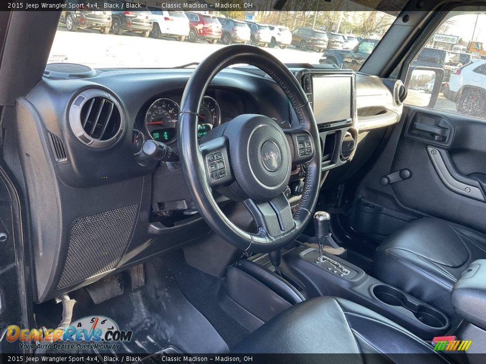 2015 Jeep Wrangler Sport 4x4 Black / Black Photo #3