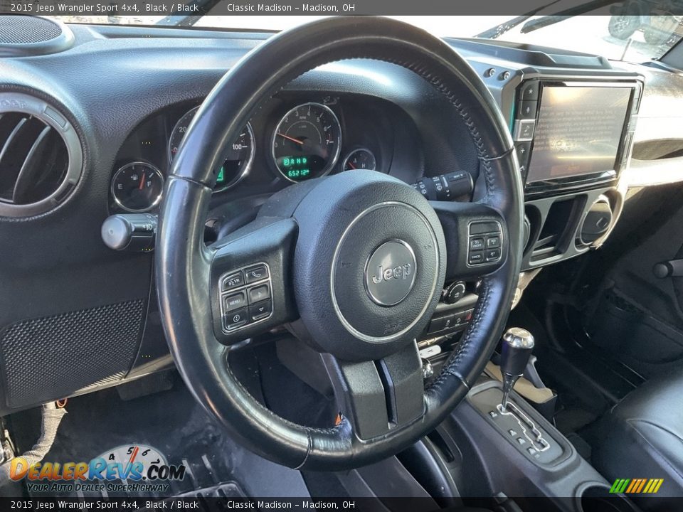 2015 Jeep Wrangler Sport 4x4 Black / Black Photo #4
