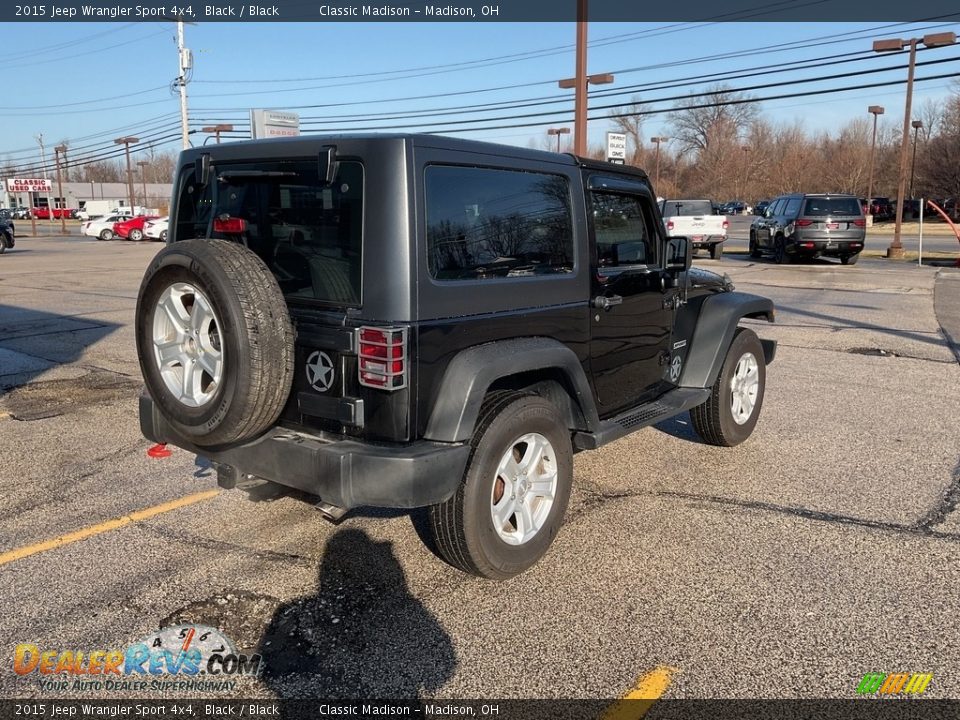 2015 Jeep Wrangler Sport 4x4 Black / Black Photo #8