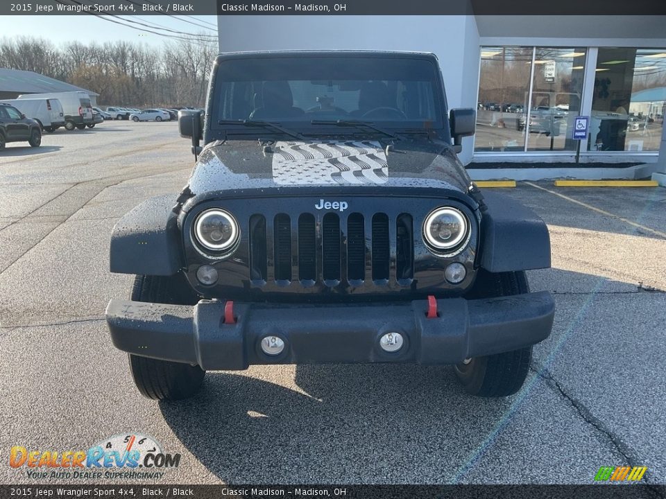 2015 Jeep Wrangler Sport 4x4 Black / Black Photo #10