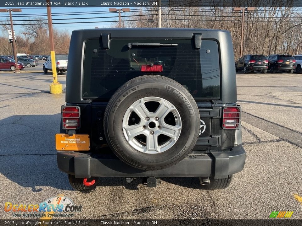 2015 Jeep Wrangler Sport 4x4 Black / Black Photo #11