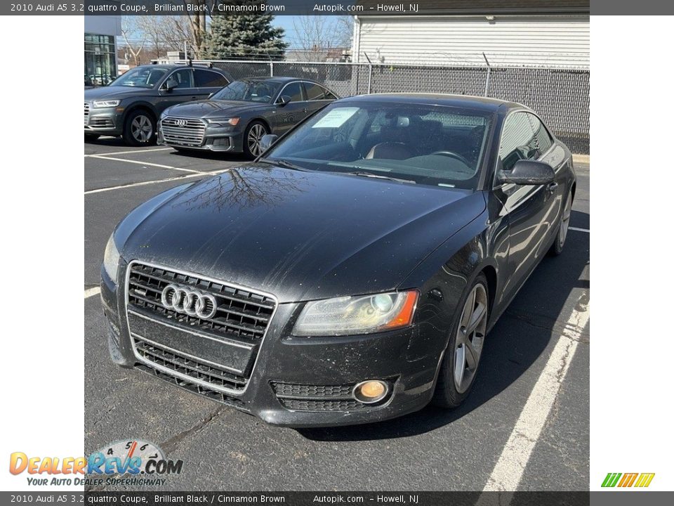 2010 Audi A5 3.2 quattro Coupe Brilliant Black / Cinnamon Brown Photo #1