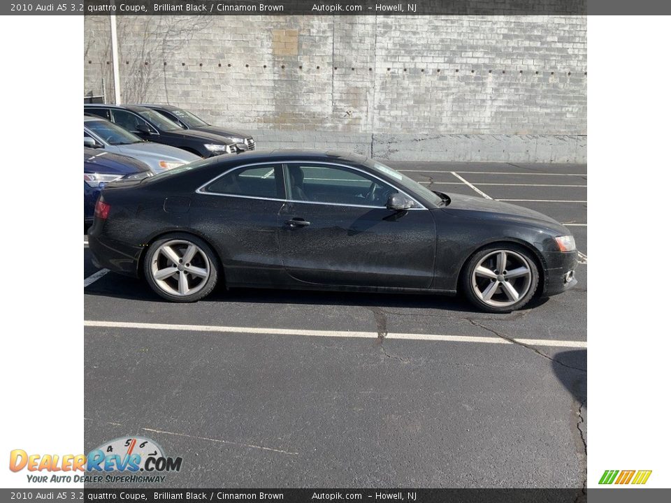 2010 Audi A5 3.2 quattro Coupe Brilliant Black / Cinnamon Brown Photo #6