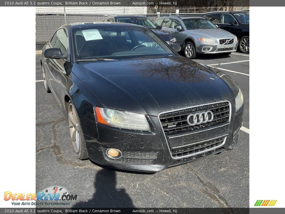 2010 Audi A5 3.2 quattro Coupe Brilliant Black / Cinnamon Brown Photo #7