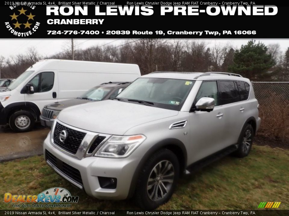 2019 Nissan Armada SL 4x4 Brilliant Silver Metallic / Charcoal Photo #1