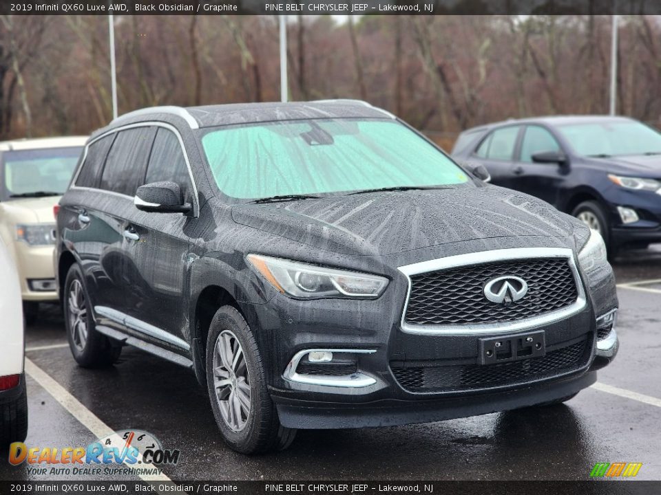 2019 Infiniti QX60 Luxe AWD Black Obsidian / Graphite Photo #3