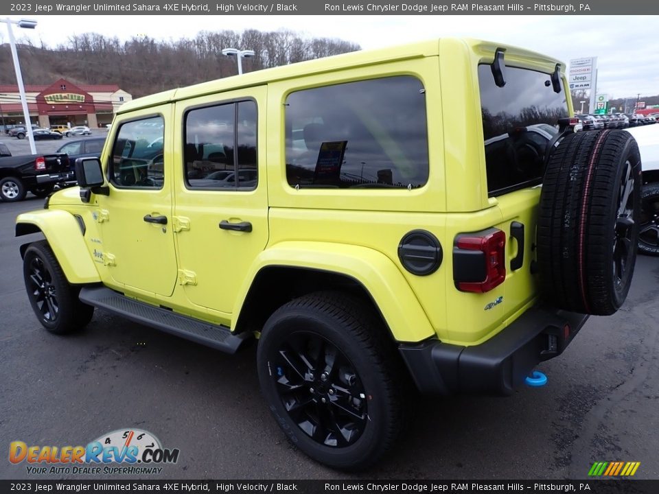 2023 Jeep Wrangler Unlimited Sahara 4XE Hybrid High Velocity / Black Photo #3