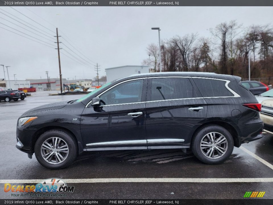 2019 Infiniti QX60 Luxe AWD Black Obsidian / Graphite Photo #7