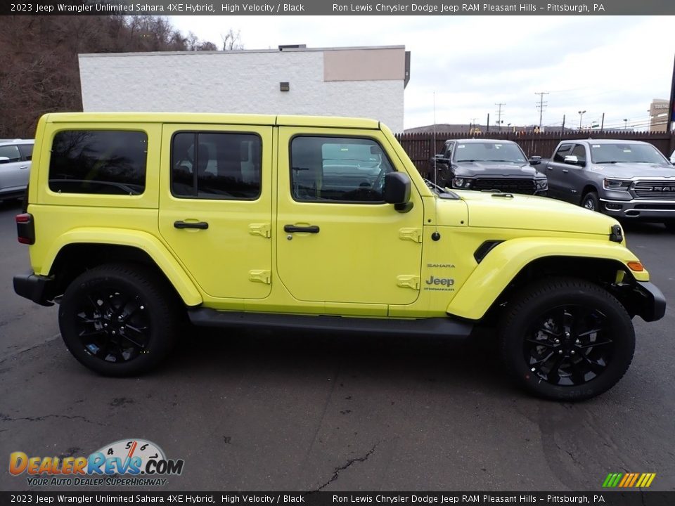 2023 Jeep Wrangler Unlimited Sahara 4XE Hybrid High Velocity / Black Photo #8