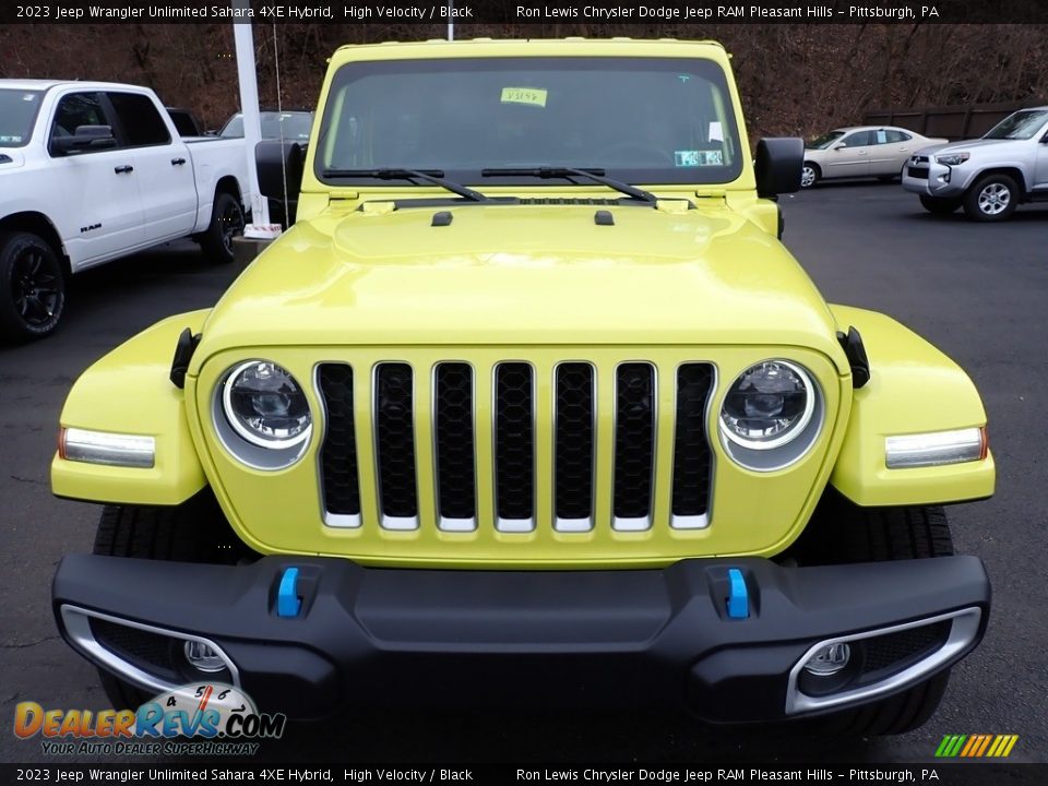 2023 Jeep Wrangler Unlimited Sahara 4XE Hybrid High Velocity / Black Photo #10