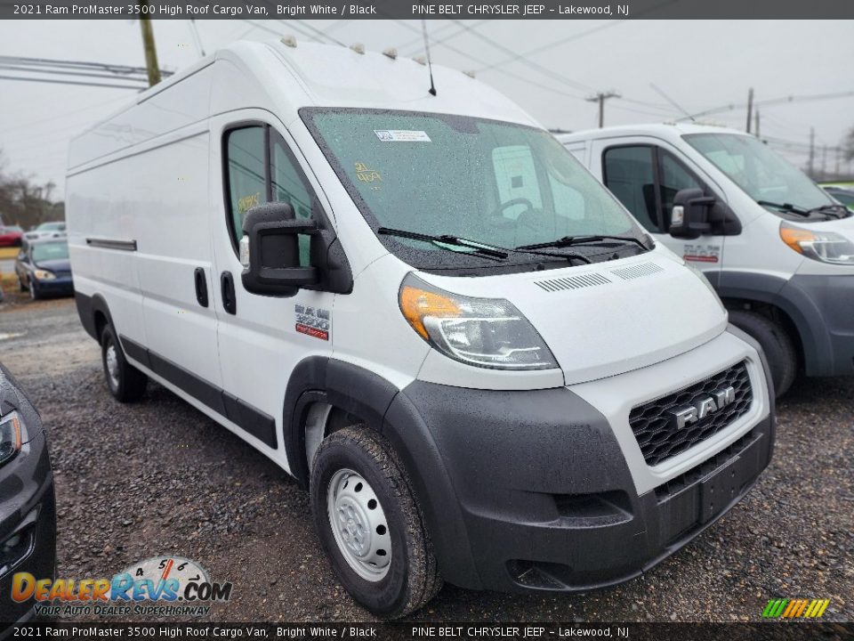 2021 Ram ProMaster 3500 High Roof Cargo Van Bright White / Black Photo #3