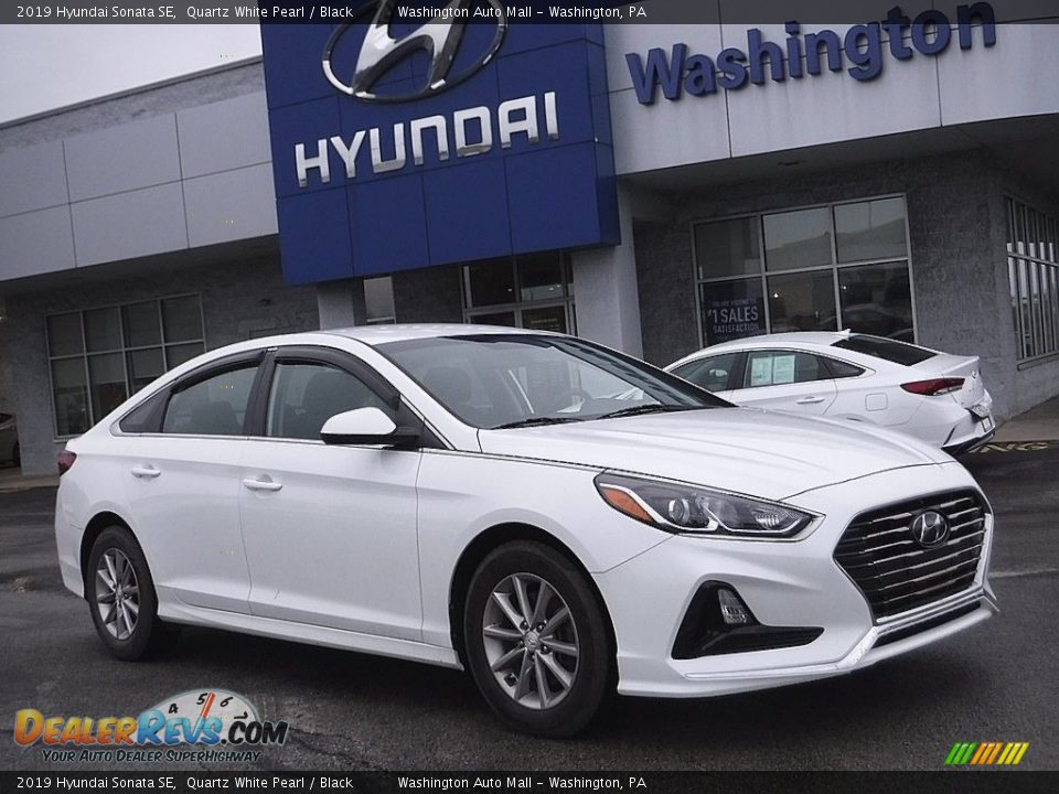 2019 Hyundai Sonata SE Quartz White Pearl / Black Photo #1