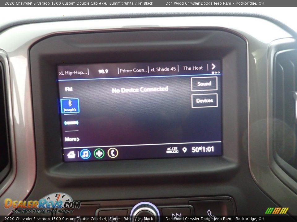 2020 Chevrolet Silverado 1500 Custom Double Cab 4x4 Summit White / Jet Black Photo #2