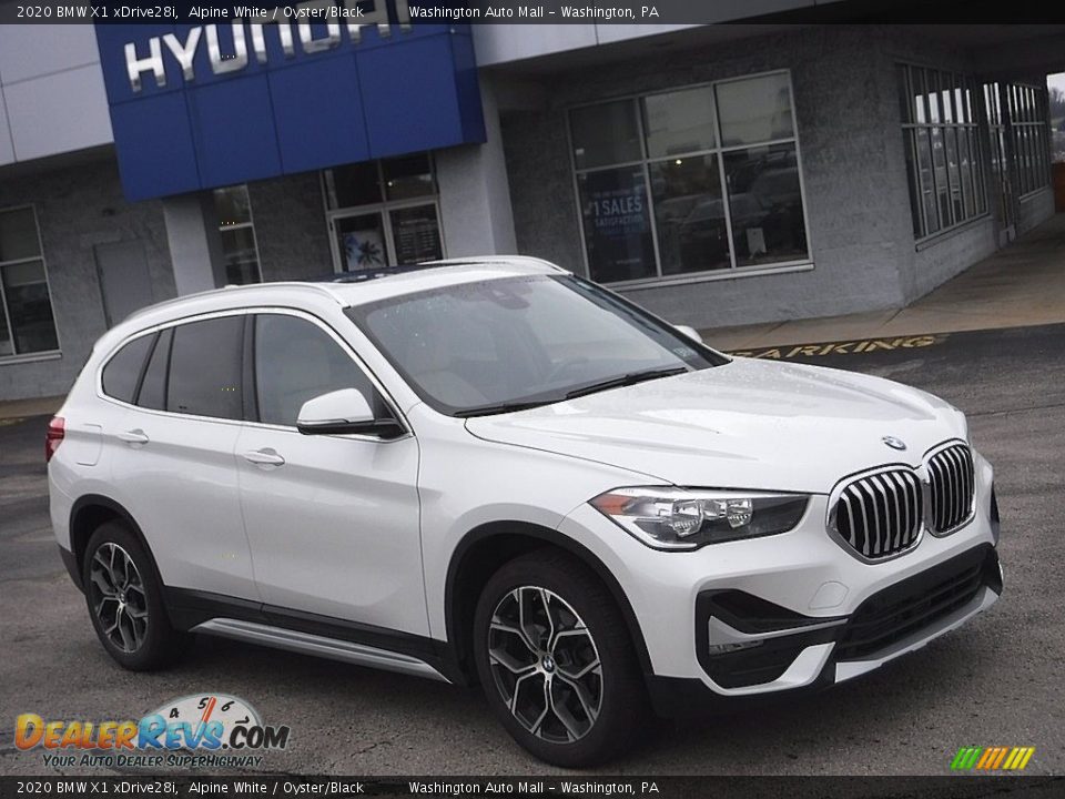 2020 BMW X1 xDrive28i Alpine White / Oyster/Black Photo #1