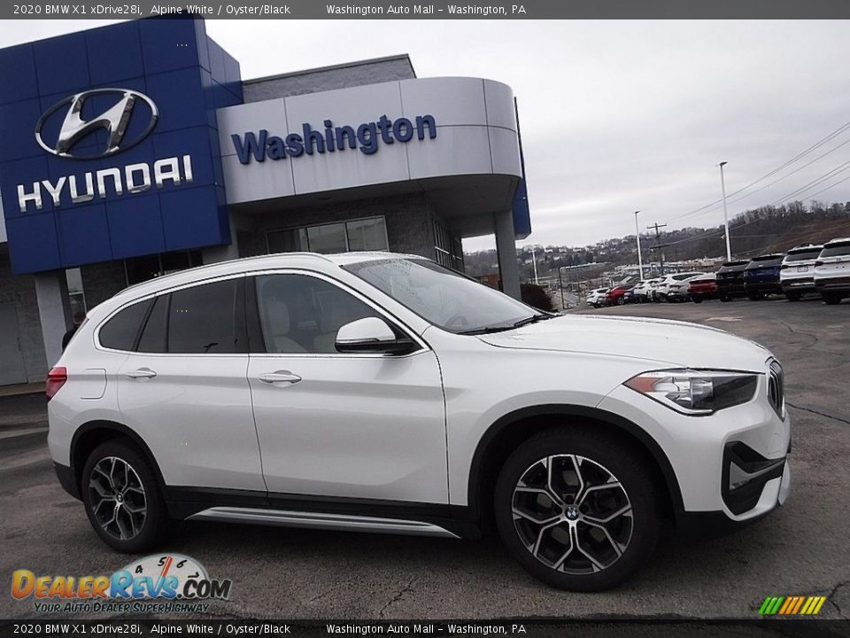 2020 BMW X1 xDrive28i Alpine White / Oyster/Black Photo #2