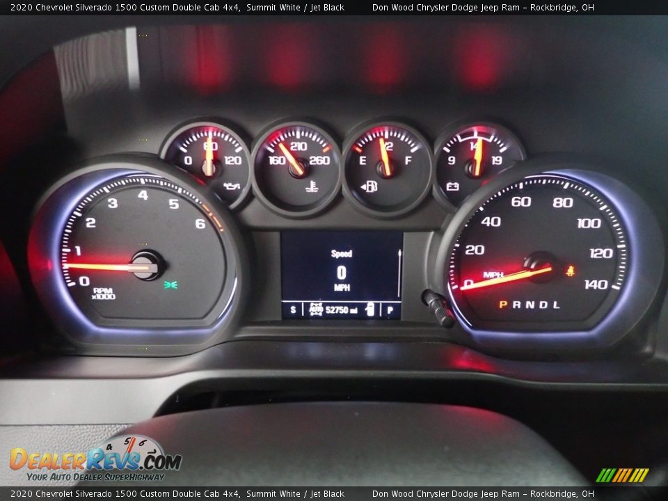 2020 Chevrolet Silverado 1500 Custom Double Cab 4x4 Summit White / Jet Black Photo #16