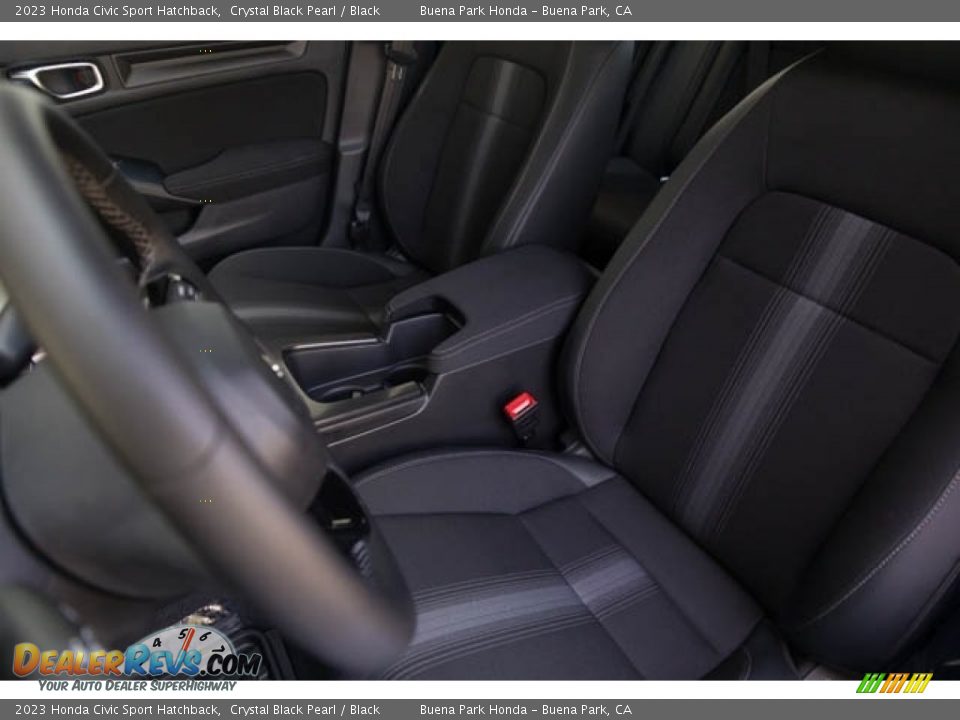 2023 Honda Civic Sport Hatchback Crystal Black Pearl / Black Photo #24