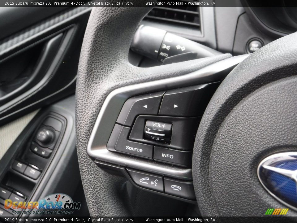 2019 Subaru Impreza 2.0i Premium 4-Door Crystal Black Silica / Ivory Photo #8