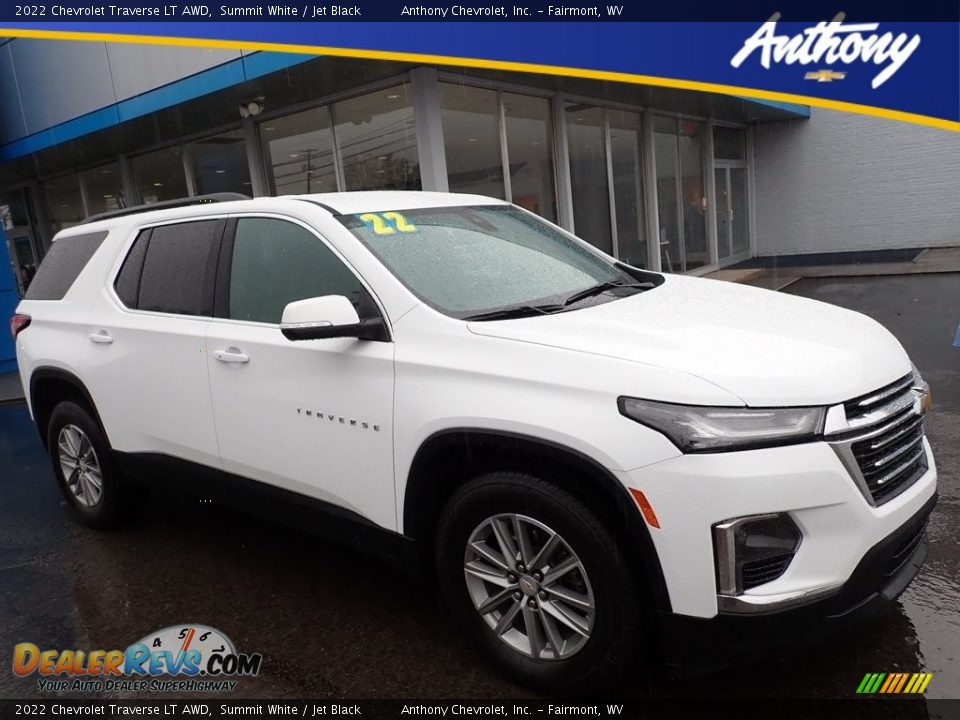 2022 Chevrolet Traverse LT AWD Summit White / Jet Black Photo #1