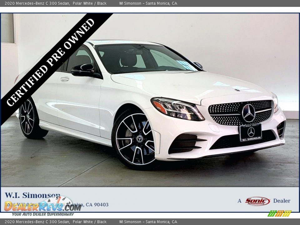 2020 Mercedes-Benz C 300 Sedan Polar White / Black Photo #1