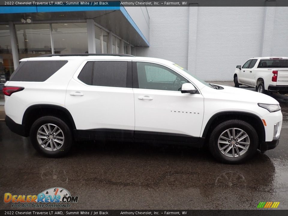 2022 Chevrolet Traverse LT AWD Summit White / Jet Black Photo #2