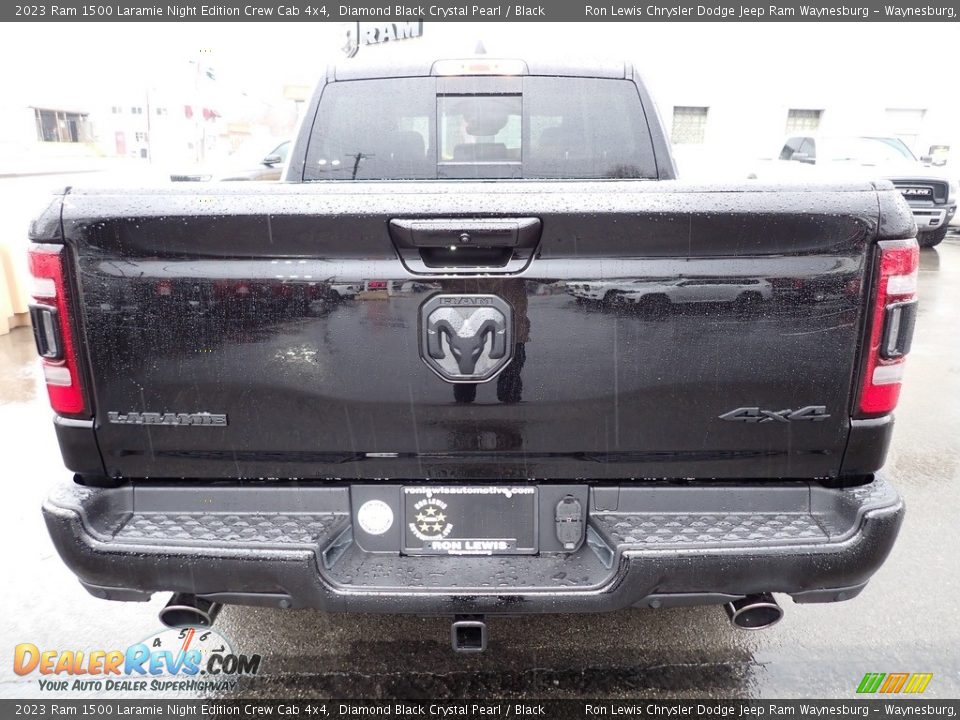 2023 Ram 1500 Laramie Night Edition Crew Cab 4x4 Diamond Black Crystal Pearl / Black Photo #4