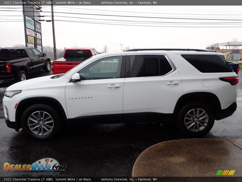 2022 Chevrolet Traverse LT AWD Summit White / Jet Black Photo #7