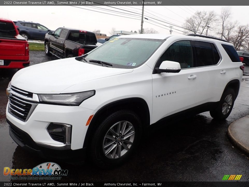 2022 Chevrolet Traverse LT AWD Summit White / Jet Black Photo #8