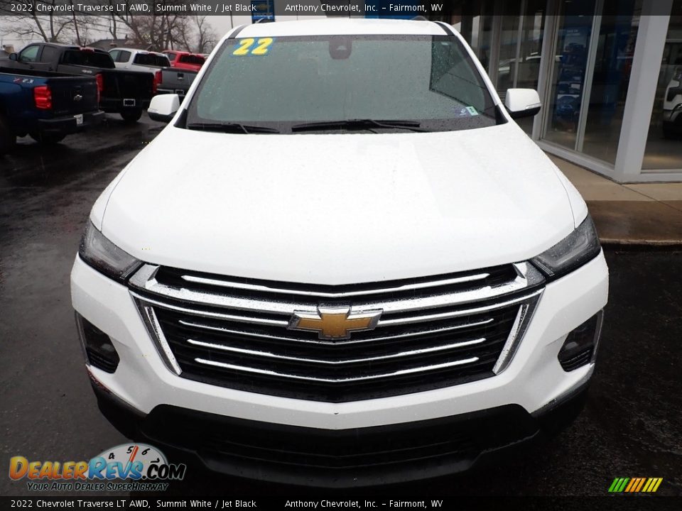 2022 Chevrolet Traverse LT AWD Summit White / Jet Black Photo #9