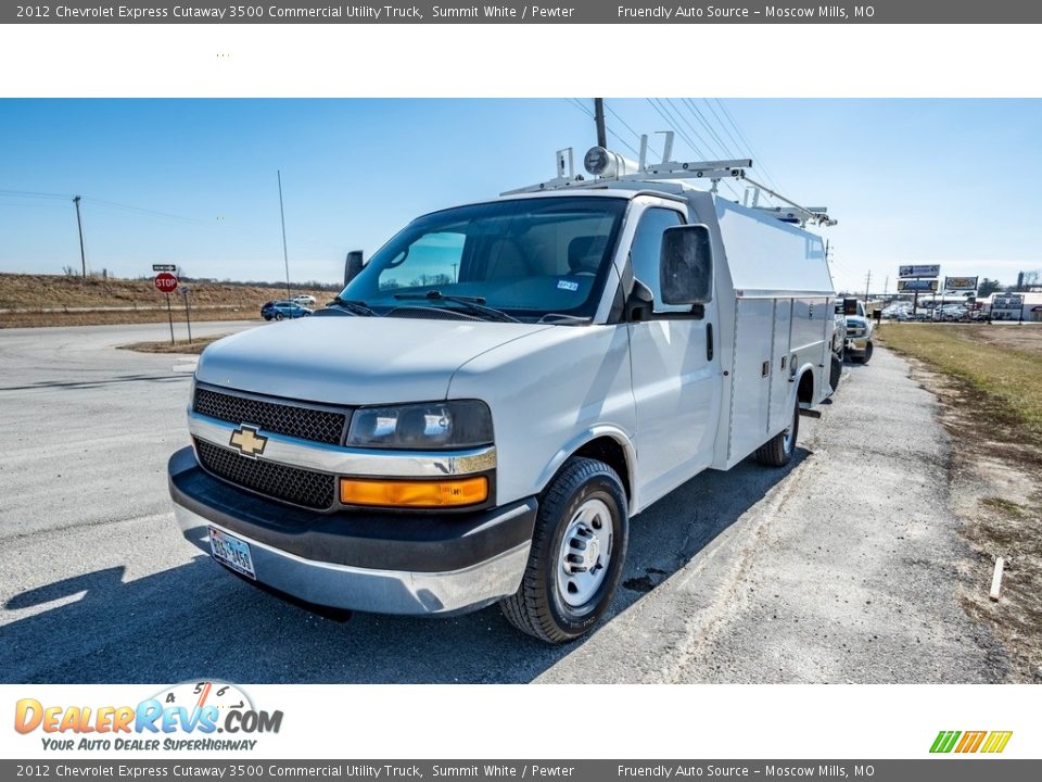 2012 Chevrolet Express Cutaway 3500 Commercial Utility Truck Summit White / Pewter Photo #11