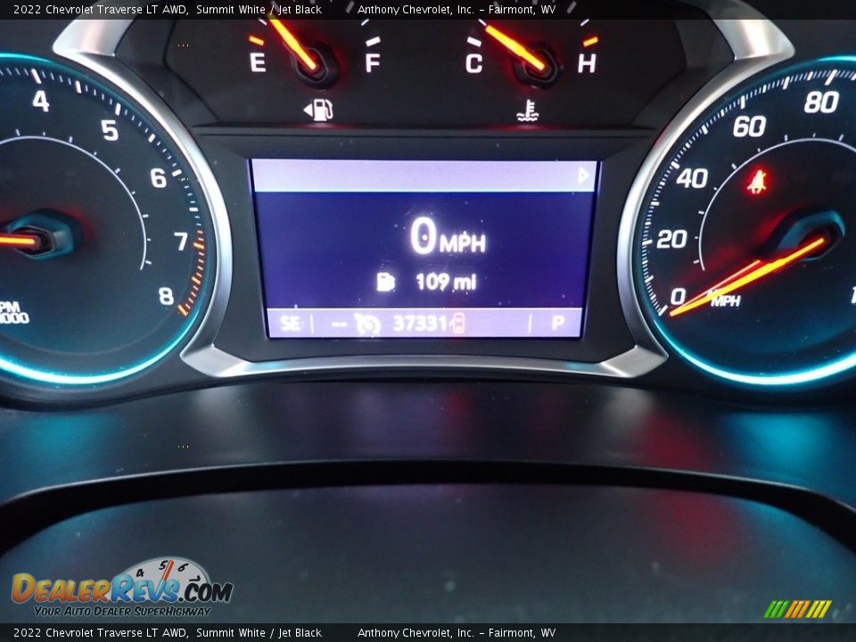 2022 Chevrolet Traverse LT AWD Summit White / Jet Black Photo #20