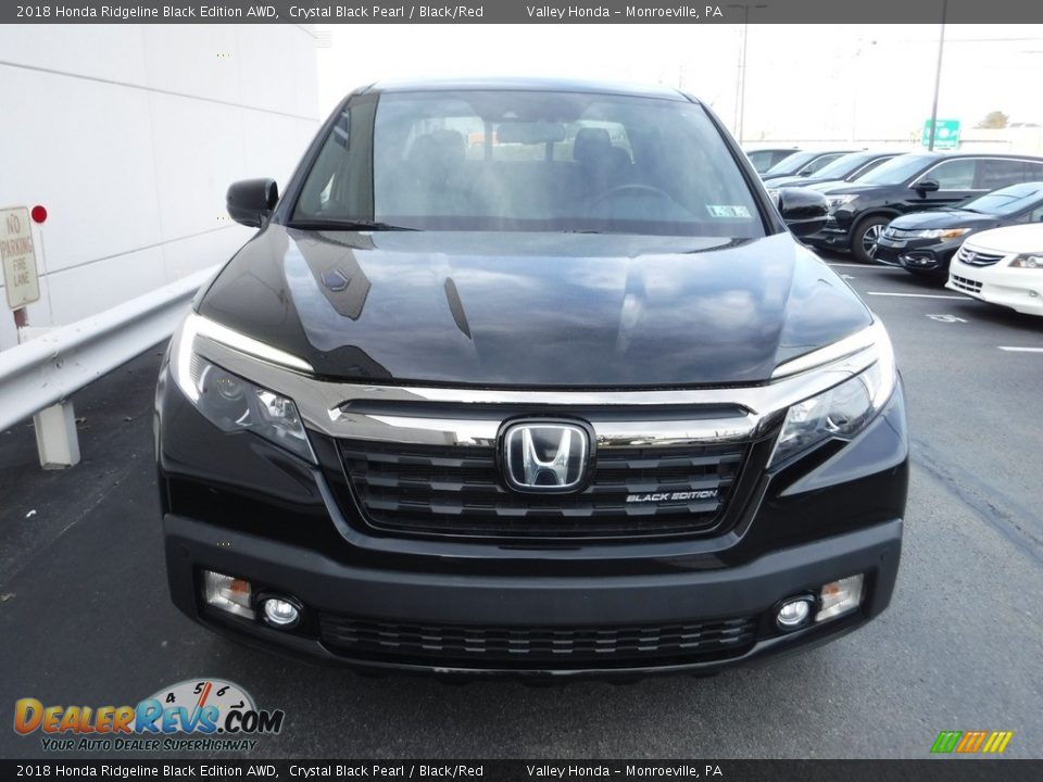 2018 Honda Ridgeline Black Edition AWD Crystal Black Pearl / Black/Red Photo #6