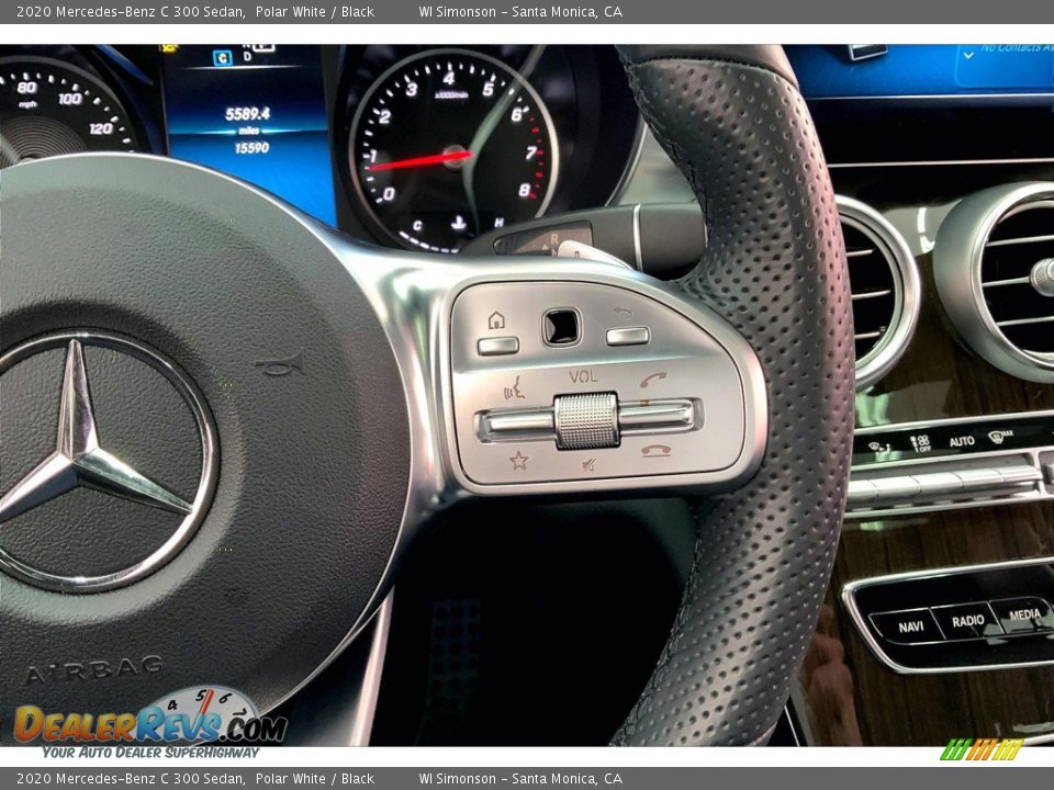 2020 Mercedes-Benz C 300 Sedan Polar White / Black Photo #22