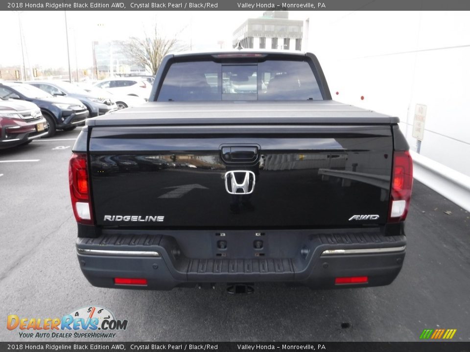 2018 Honda Ridgeline Black Edition AWD Crystal Black Pearl / Black/Red Photo #11