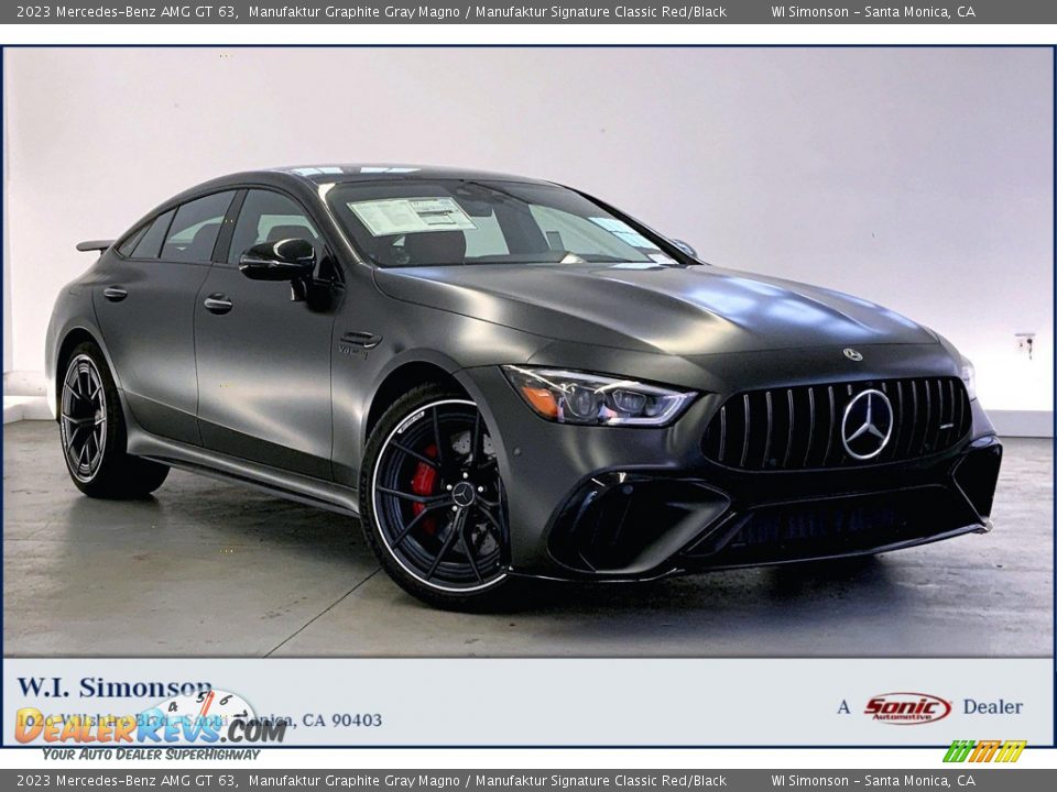 2023 Mercedes-Benz AMG GT 63 Manufaktur Graphite Gray Magno / Manufaktur Signature Classic Red/Black Photo #1