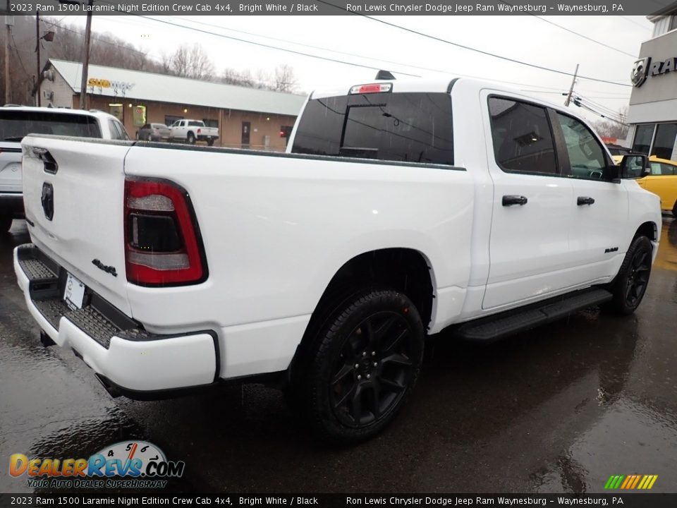 2023 Ram 1500 Laramie Night Edition Crew Cab 4x4 Bright White / Black Photo #6