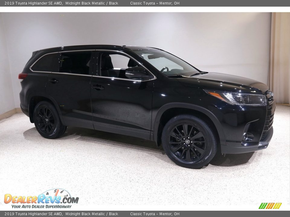 2019 Toyota Highlander SE AWD Midnight Black Metallic / Black Photo #1