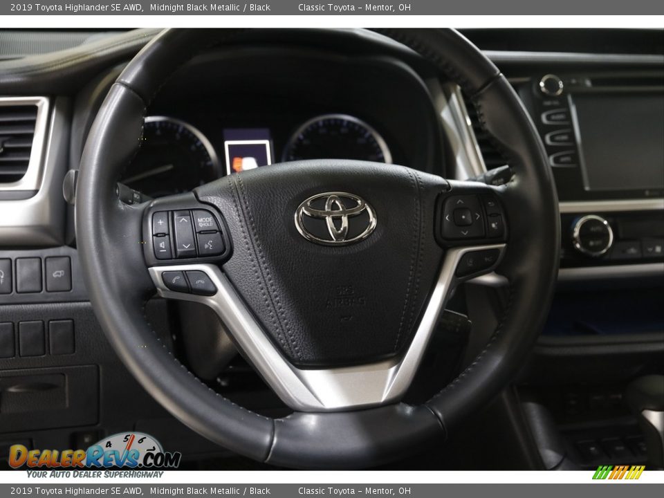 2019 Toyota Highlander SE AWD Midnight Black Metallic / Black Photo #7