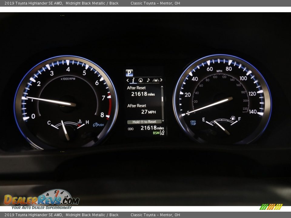 2019 Toyota Highlander SE AWD Midnight Black Metallic / Black Photo #8