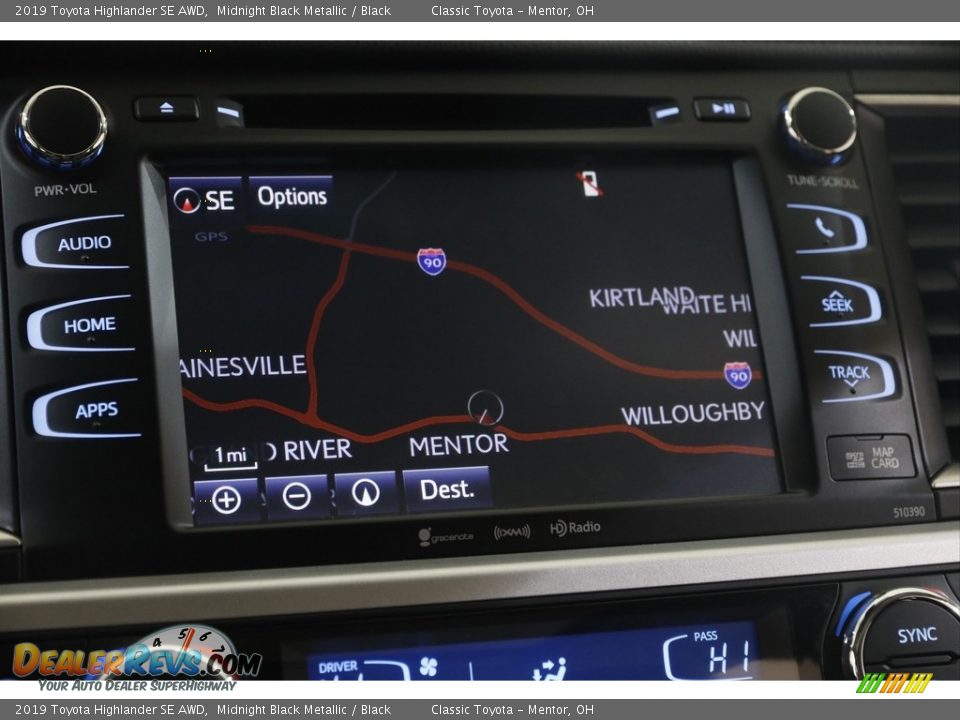 2019 Toyota Highlander SE AWD Midnight Black Metallic / Black Photo #10