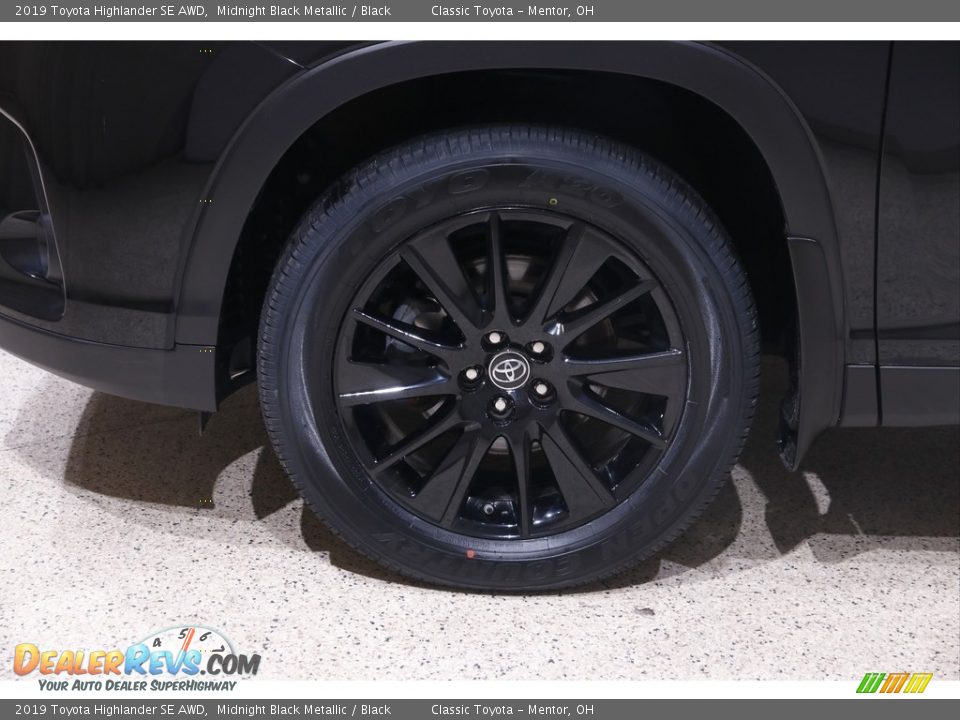 2019 Toyota Highlander SE AWD Midnight Black Metallic / Black Photo #23