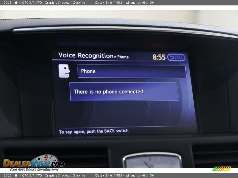 2015 Infiniti Q70 3.7 AWD Graphite Shadow / Graphite Photo #12