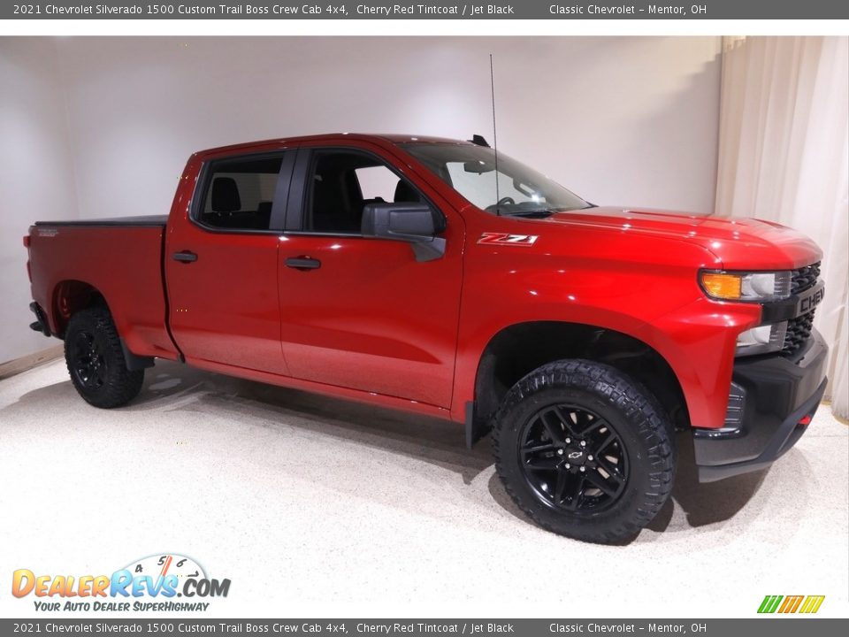 Cherry Red Tintcoat 2021 Chevrolet Silverado 1500 Custom Trail Boss Crew Cab 4x4 Photo #1