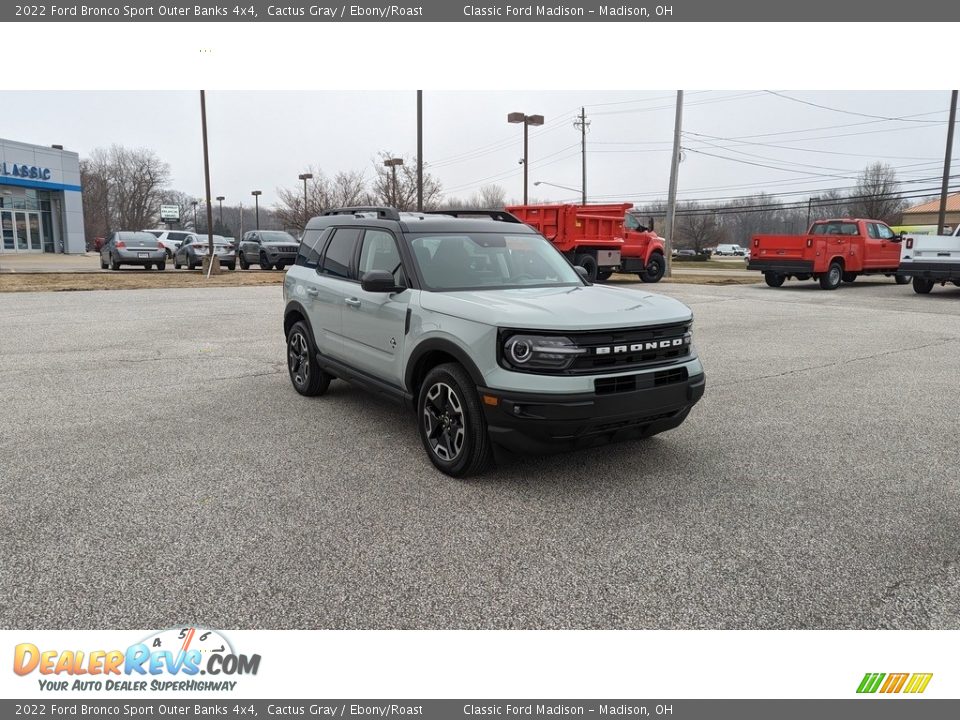 2022 Ford Bronco Sport Outer Banks 4x4 Cactus Gray / Ebony/Roast Photo #7