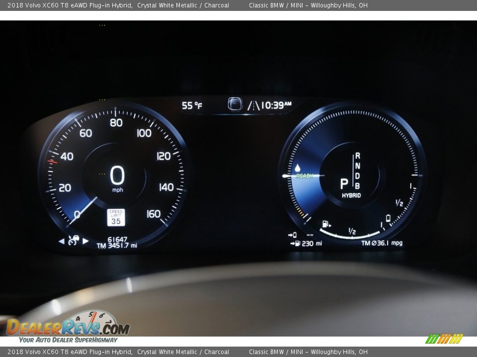 2018 Volvo XC60 T8 eAWD Plug-in Hybrid Gauges Photo #10