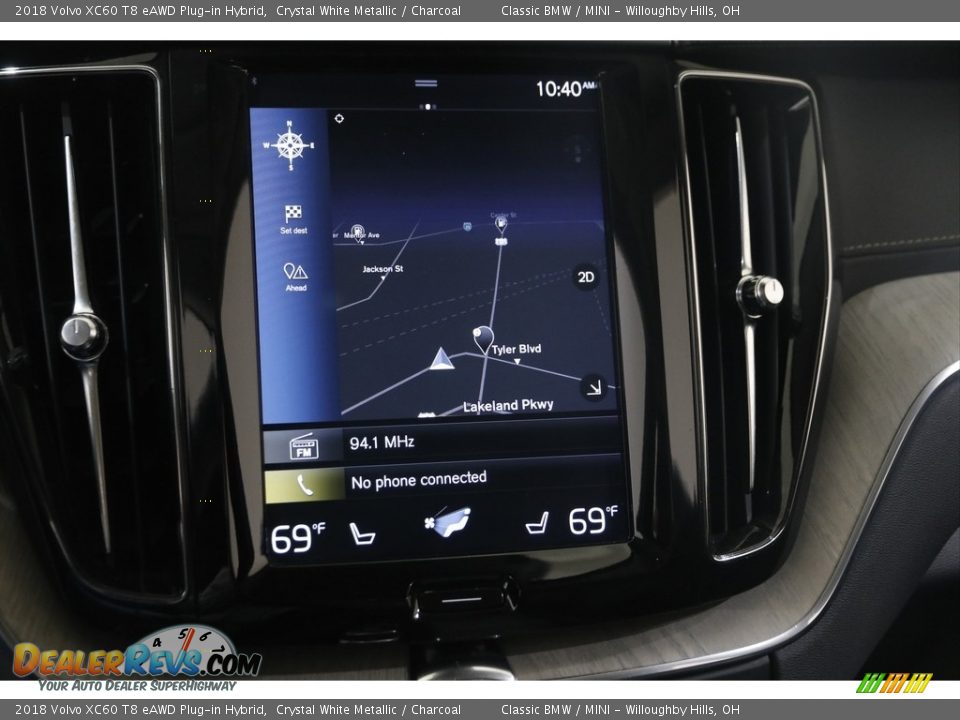 Controls of 2018 Volvo XC60 T8 eAWD Plug-in Hybrid Photo #12